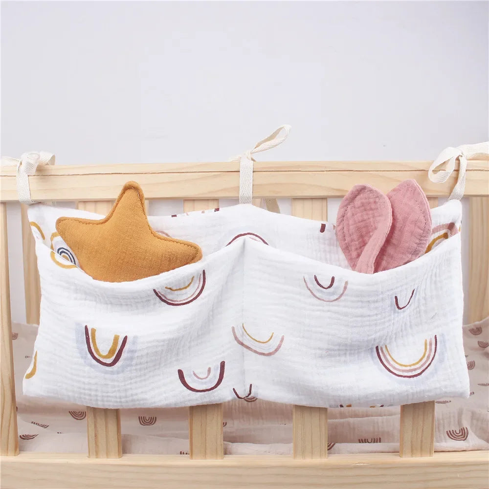 Multifunctional Crib Storage Bag Baby Diaper Bag Toddler Bed Headboard Organizer For Kids Baby Bedding Accessories Newborn - ZOOMNSTORE