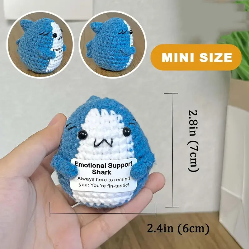 Crochet Doll - Cute Handmade Yarn Toy With Positive Message Card & Emotional Support - ZOOMNSTORE