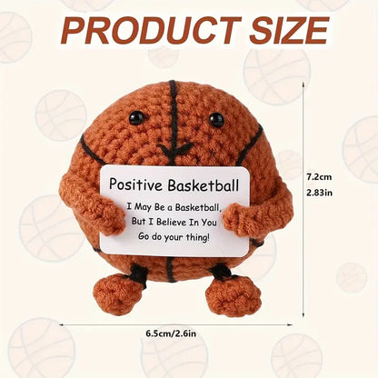 Crochet Doll - Cute Handmade Yarn Toy With Positive Message Card & Emotional Support - ZOOMNSTORE