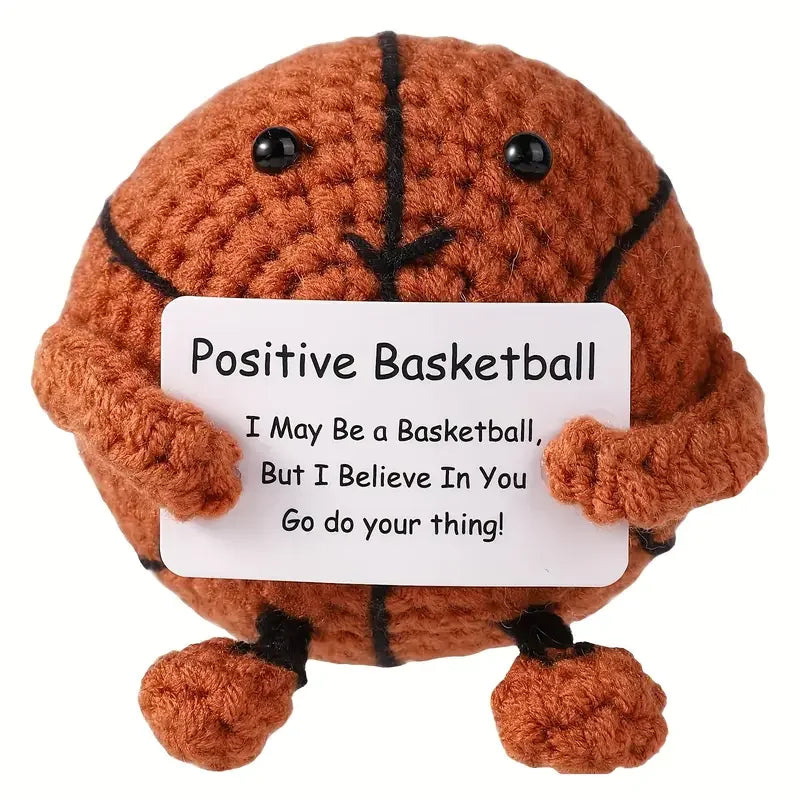 Crochet Doll - Cute Handmade Yarn Toy With Positive Message Card & Emotional Support - ZOOMNSTORE