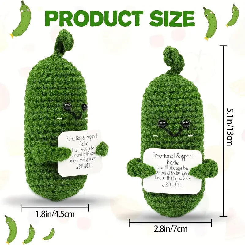 Crochet Doll - Cute Handmade Yarn Toy With Positive Message Card & Emotional Support - ZOOMNSTORE