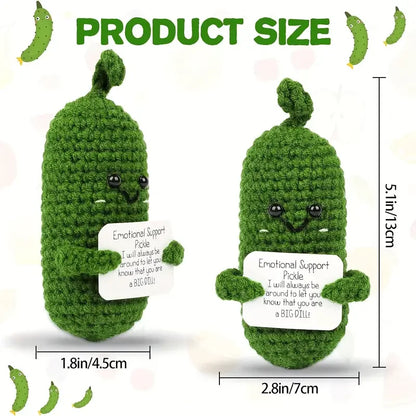 Crochet Doll - Cute Handmade Yarn Toy With Positive Message Card & Emotional Support - ZOOMNSTORE