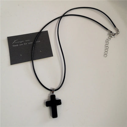 Punk Rock Heart Cross Necklace - Vintage 90s Hip Hop Grunge Accessories for Men  Women - ZOOMNSTORE