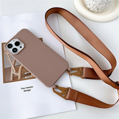 Crossbody Lanyard Case for iPhone 14-17 Pro Max - Shockproof Silicone Strap Cover - ZOOMNSTORE