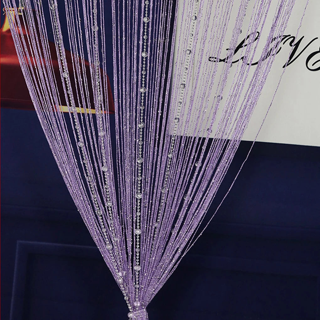 Crystal Bead Curtain - Elegant Beaded String Door Curtain with Shiny Tassels - ZOOMNSTORE