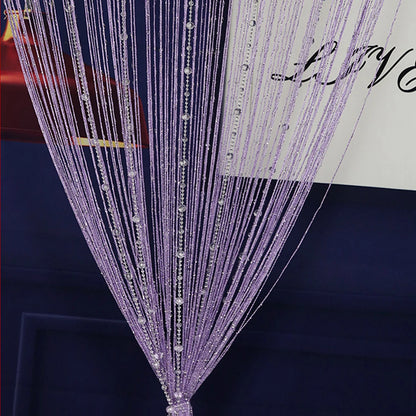 Crystal Bead Curtain - Elegant Beaded String Door Curtain with Shiny Tassels - ZOOMNSTORE