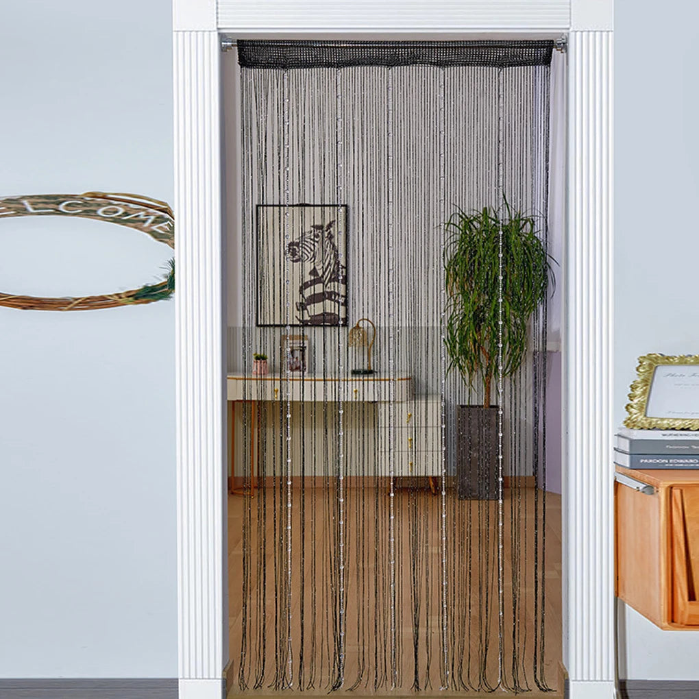 Crystal Bead Curtain - Elegant Beaded String Door Curtain with Shiny Tassels - ZOOMNSTORE