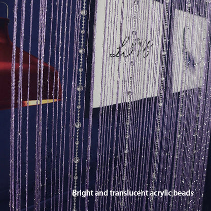 Crystal Bead Curtain - Elegant Beaded String Door Curtain with Shiny Tassels - ZOOMNSTORE