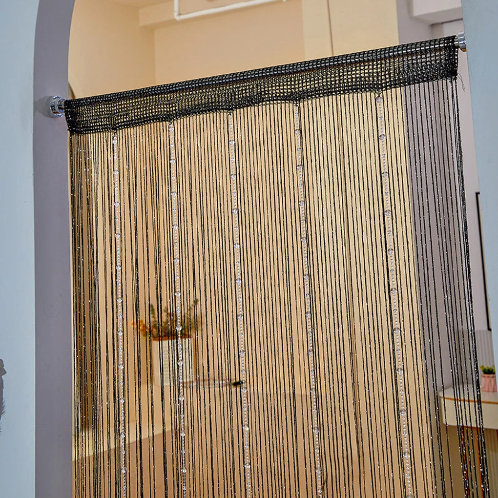 Crystal Bead Curtain - Elegant Beaded String Door Curtain with Shiny Tassels - ZOOMNSTORE