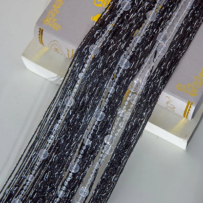 Crystal Bead Curtain - Elegant Beaded String Door Curtain with Shiny Tassels - ZOOMNSTORE