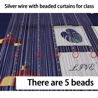 Crystal Bead Curtain - Elegant Beaded String Door Curtain with Shiny Tassels - ZOOMNSTORE