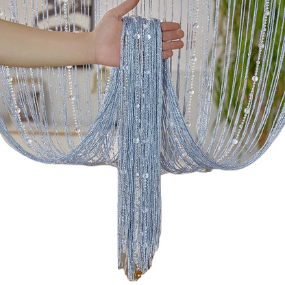 Crystal Bead Curtain - Elegant Beaded String Door Curtain with Shiny Tassels - ZOOMNSTORE