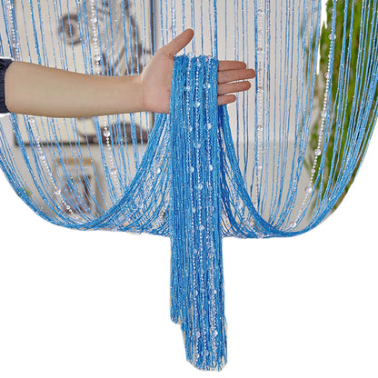 Crystal Bead Curtain - Elegant Beaded String Door Curtain with Shiny Tassels - ZOOMNSTORE