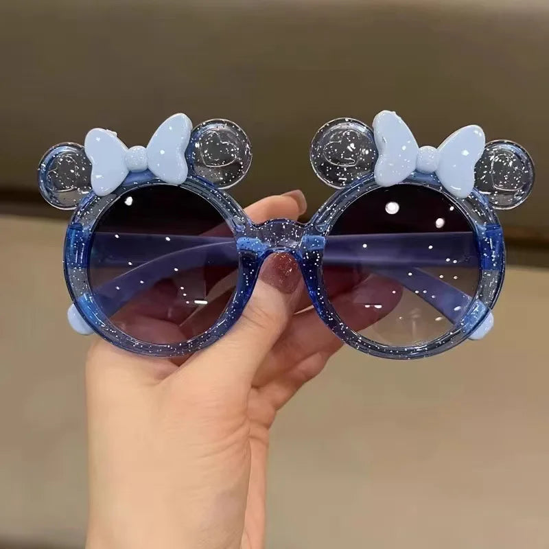 Crystal Bow Girls Sunglasses - Cute Cartoon Kids Eyewear - ZOOMNSTORE