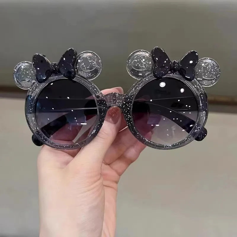 Crystal Bow Girls Sunglasses - Cute Cartoon Kids Eyewear - ZOOMNSTORE