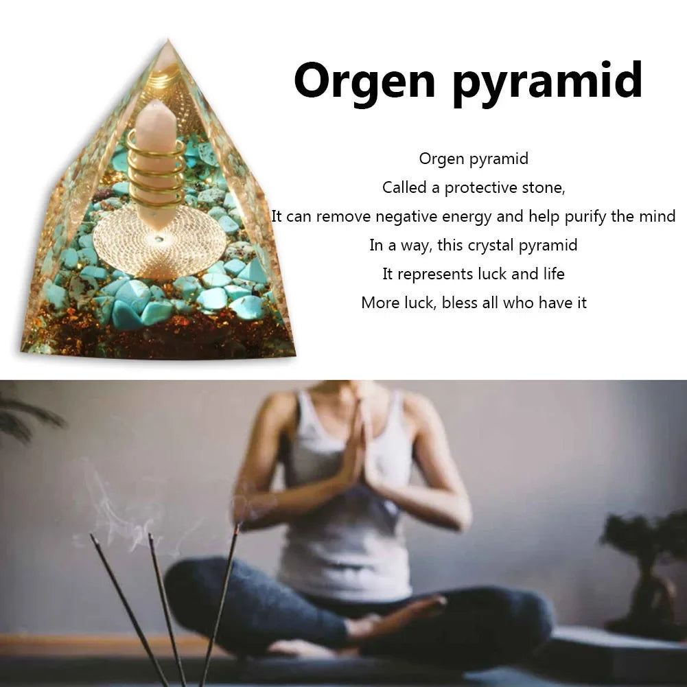 Natural Crystal Energy Pyramids - Handmade EMF Protection Healing Stones for Yoga Meditation - ZOOMNSTORE