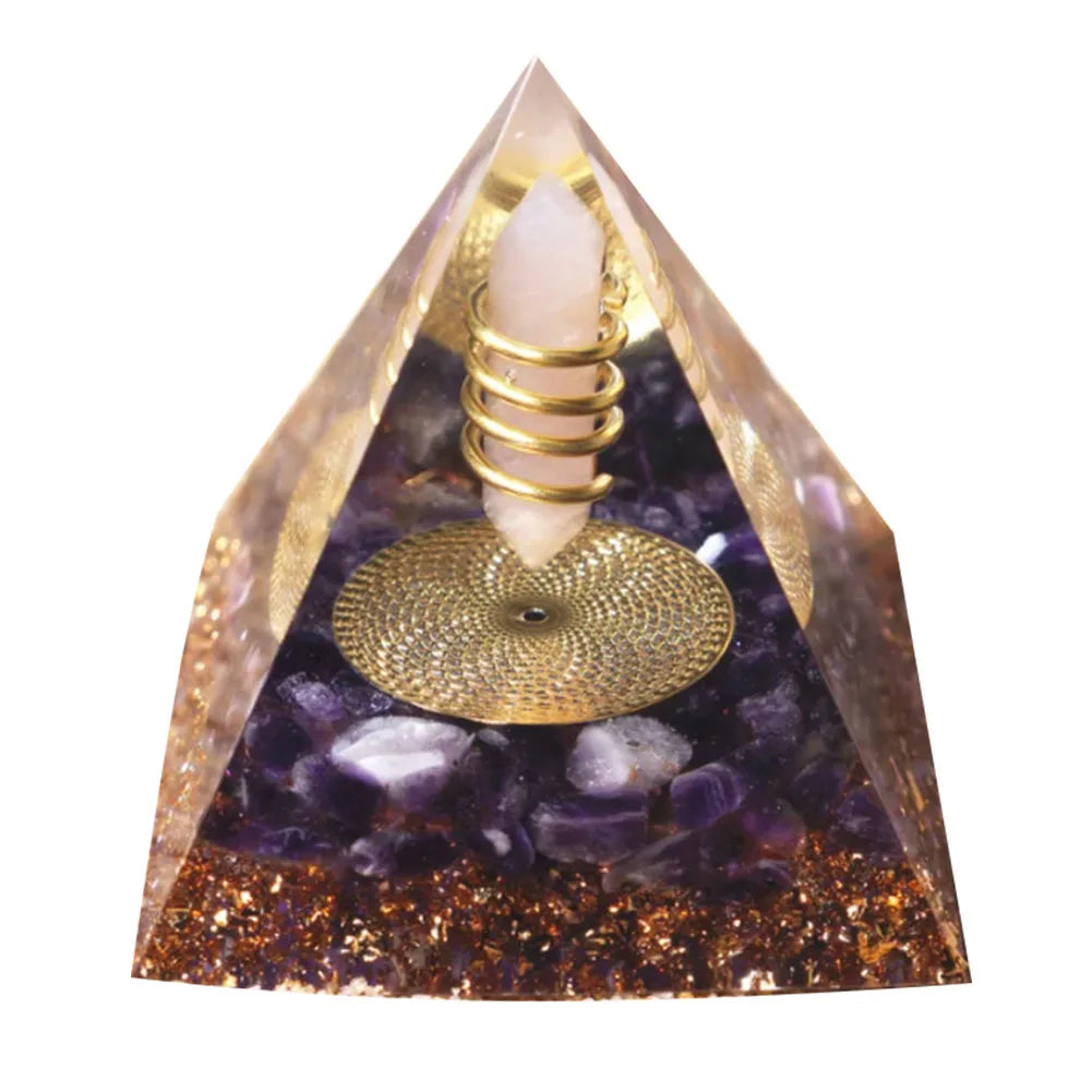 Natural Crystal Energy Pyramids - Handmade EMF Protection Healing Stones for Yoga Meditation - ZOOMNSTORE