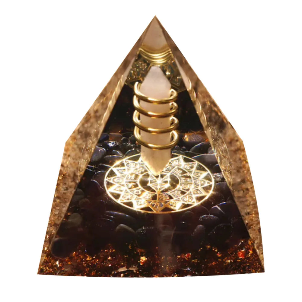 Natural Crystal Energy Pyramids - Handmade EMF Protection Healing Stones for Yoga Meditation - ZOOMNSTORE