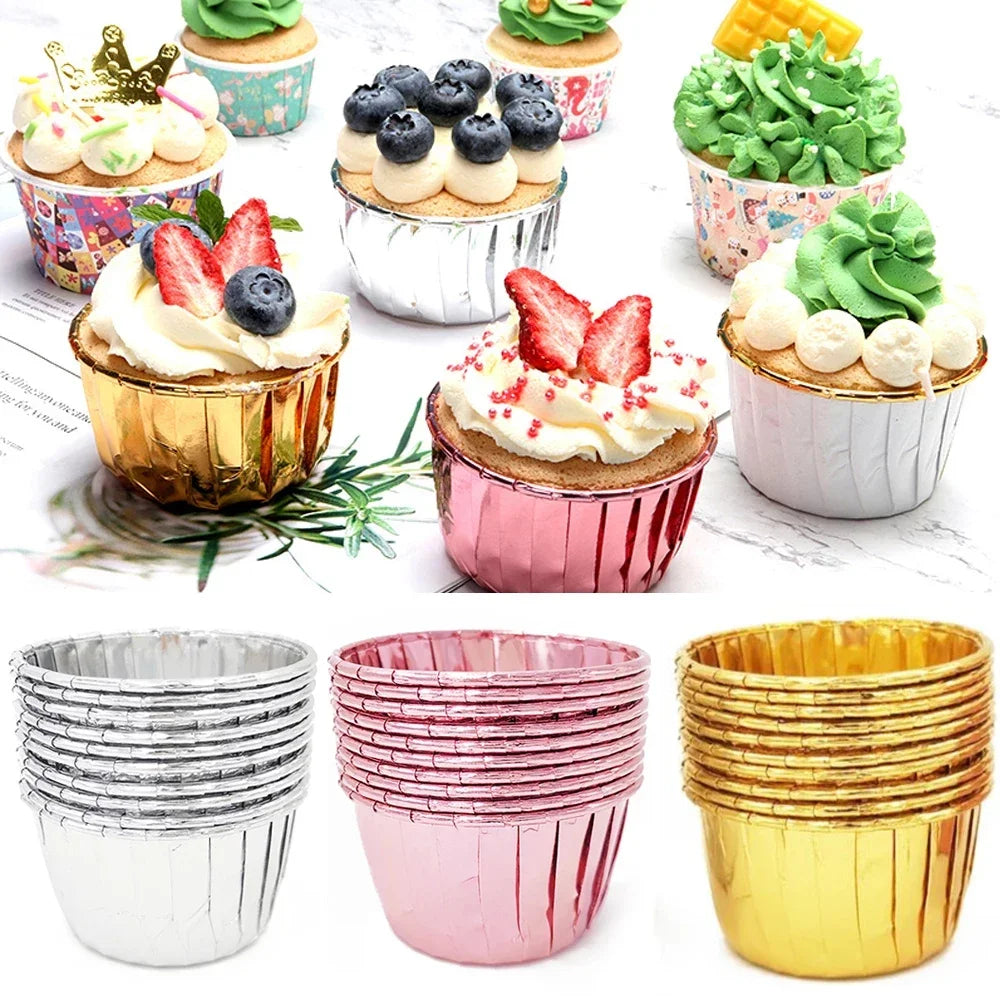 Cupcake Liners - 50PCS Disposable Paper Muffin Baking Cups Party Supplies - ZOOMNSTORE