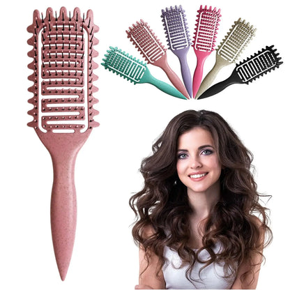 Curly Hair Brush – Hollow Design Frizz Control & Curl Defining Tool for Men Women - ZOOMNSTORE