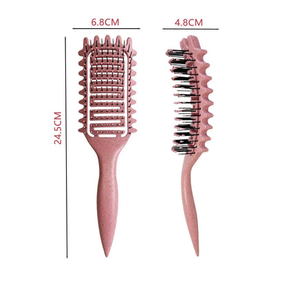 Curly Hair Brush – Hollow Design Frizz Control & Curl Defining Tool for Men Women - ZOOMNSTORE