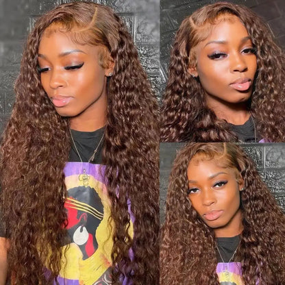 Curly Lace Front Wig - 13x4 Lace Frontal Brazilian Human Hair Wigs, Pre Plucked Hairline - ZOOMNSTORE