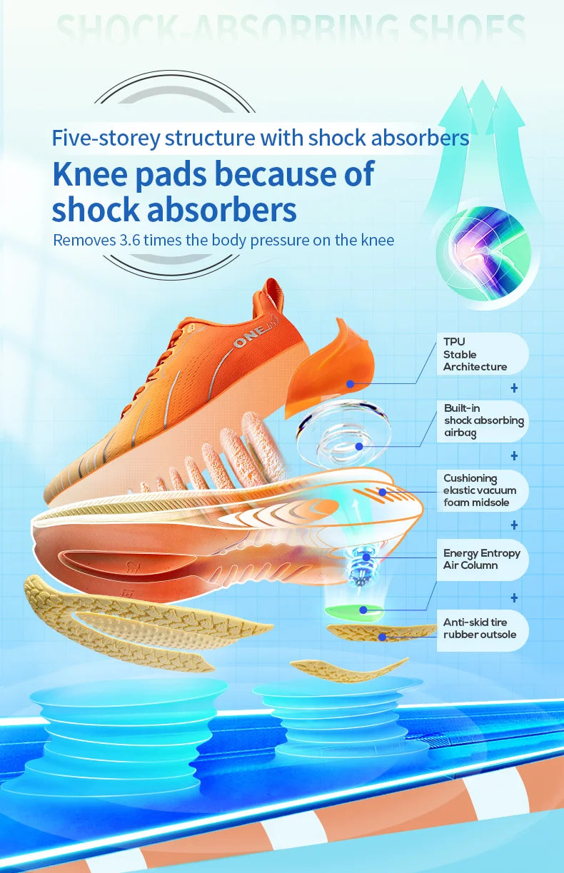 Cushioning Running Shoes – Lightweight Outdoor Non Slip Sneakers for Marathon - ZOOMNSTORE