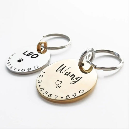 Custom Engraved Pet ID Tag - Personalized Dog Cat Collar Charm Accessories - ZOOMNSTORE