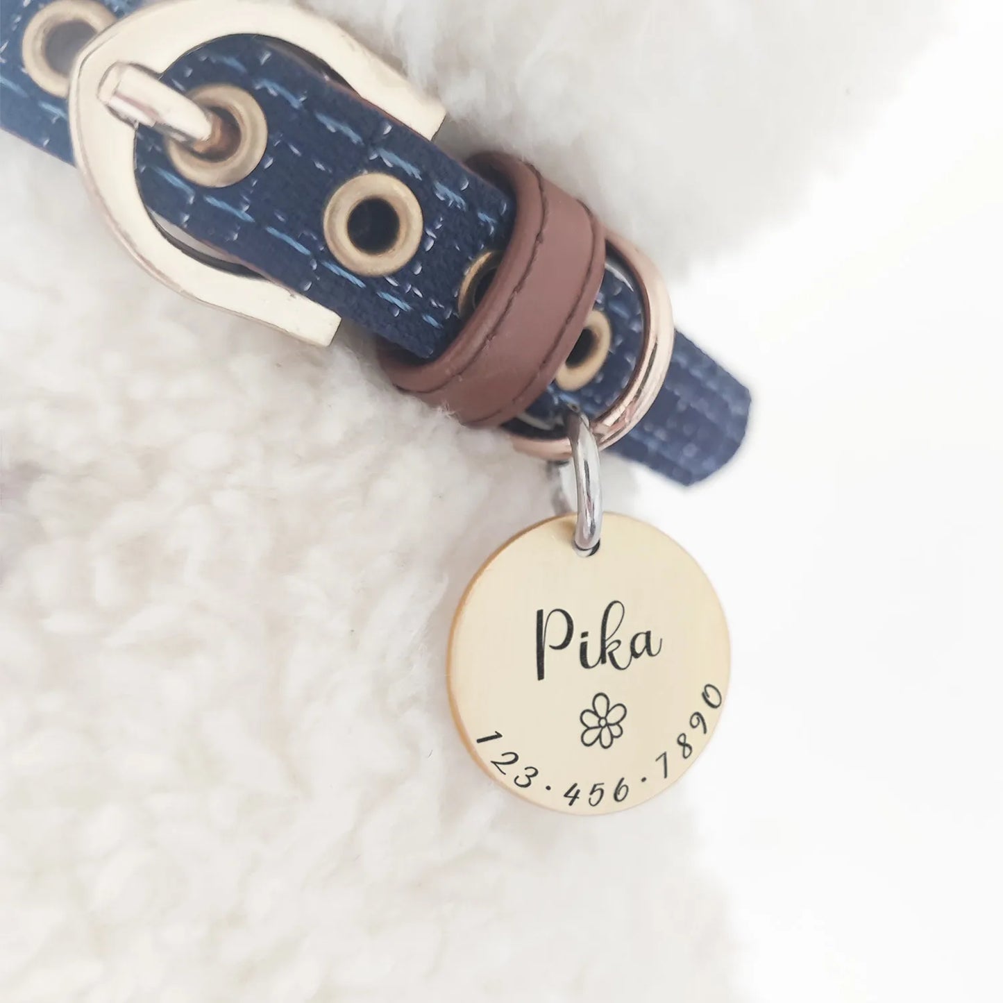 Custom Engraved Pet ID Tag - Personalized Dog Cat Collar Charm Accessories - ZOOMNSTORE