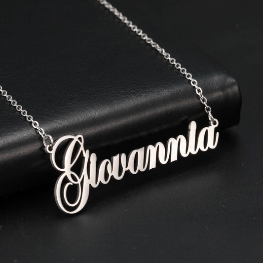 Custom Name Necklace – Personalized Golden Choker Stainless Steel Jewelry Gift - ZOOMNSTORE