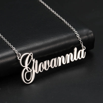 Custom Name Necklace – Personalized Golden Choker Stainless Steel Jewelry Gift - ZOOMNSTORE