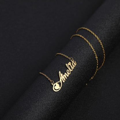 Custom Name Necklace – Personalized Golden Choker Stainless Steel Jewelry Gift - ZOOMNSTORE