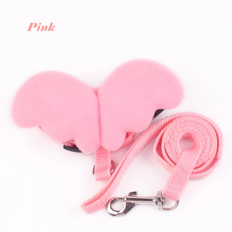 Cute Angel Wing Pet Harness and Leash - Personalized Bunny and Cat Accessories - ZOOMNSTORE