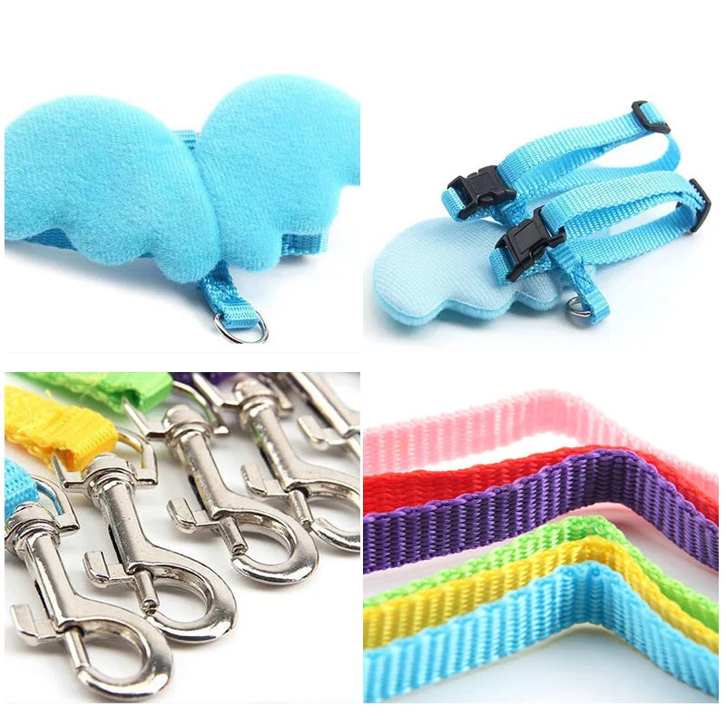Cute Angel Wing Pet Harness and Leash - Personalized Bunny and Cat Accessories - ZOOMNSTORE