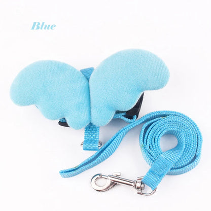 Cute Angel Wing Pet Harness and Leash - Personalized Bunny and Cat Accessories - ZOOMNSTORE