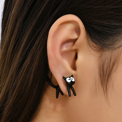 Cute Animal Stud Earrings - Cartoon Cat Bear Shark Dinosaur Jewelry for Women - ZOOMNSTORE