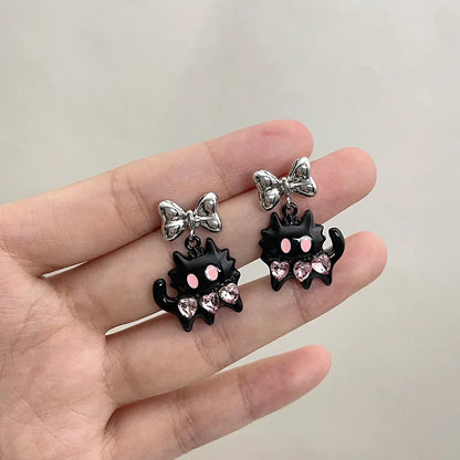 Cute Animal Stud Earrings - Cartoon Cat Bear Shark Dinosaur Jewelry for Women - ZOOMNSTORE