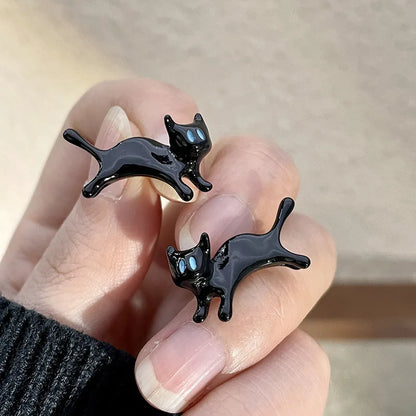 Cute Animal Stud Earrings - Cartoon Cat Bear Shark Dinosaur Jewelry for Women - ZOOMNSTORE