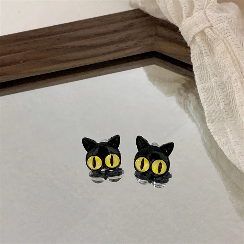 Cute Animal Stud Earrings - Cartoon Cat Bear Shark Dinosaur Jewelry for Women - ZOOMNSTORE
