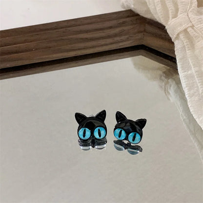 Cute Animal Stud Earrings - Cartoon Cat Bear Shark Dinosaur Jewelry for Women - ZOOMNSTORE