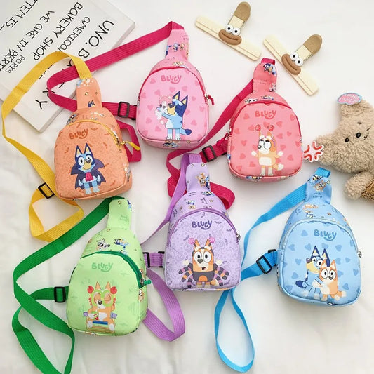 Cute Bluey Family Crossbody Bag - Childrens Chest Bag for Kindergarten Halloween  Christmas Gift - ZOOMNSTORE