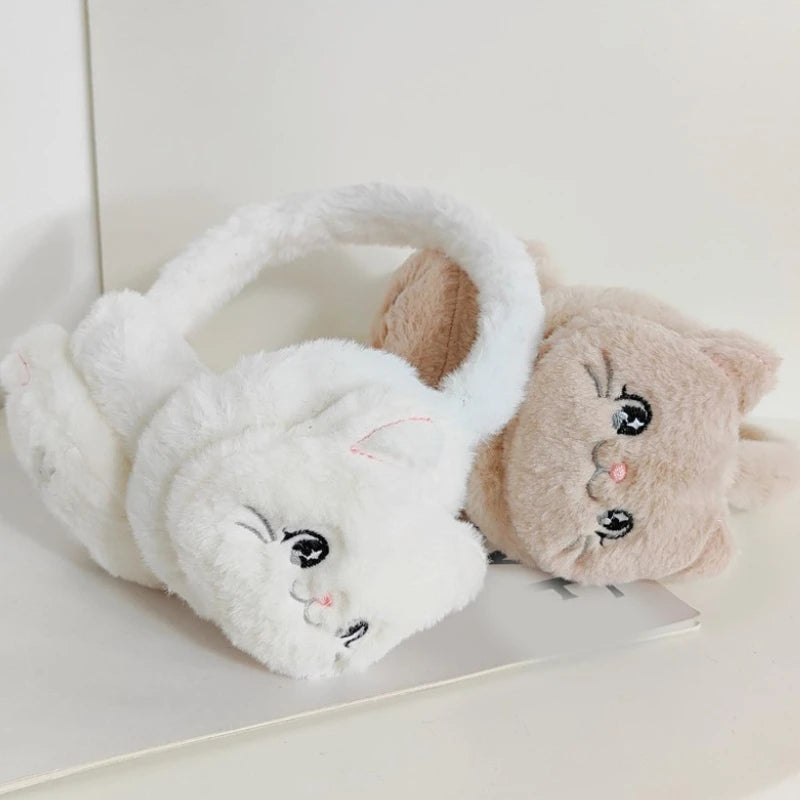 Cute Cat Earmuffs – Plush Winter Ear Muffs for Children | Soft Cozy Ear Protection - ZOOMNSTORE