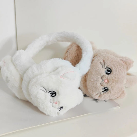 Cute Cat Earmuffs – Plush Winter Ear Muffs for Children | Soft Cozy Ear Protection - ZOOMNSTORE