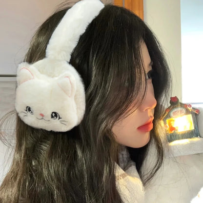 Cute Cat Earmuffs – Plush Winter Ear Muffs for Children | Soft Cozy Ear Protection - ZOOMNSTORE