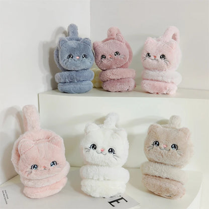 Cute Cat Earmuffs – Plush Winter Ear Muffs for Children | Soft Cozy Ear Protection - ZOOMNSTORE