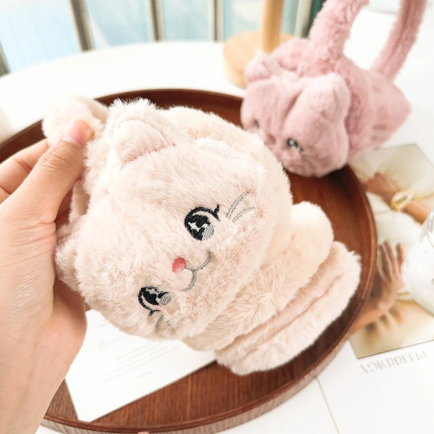 Cute Cat Earmuffs – Plush Winter Ear Muffs for Children | Soft Cozy Ear Protection - ZOOMNSTORE