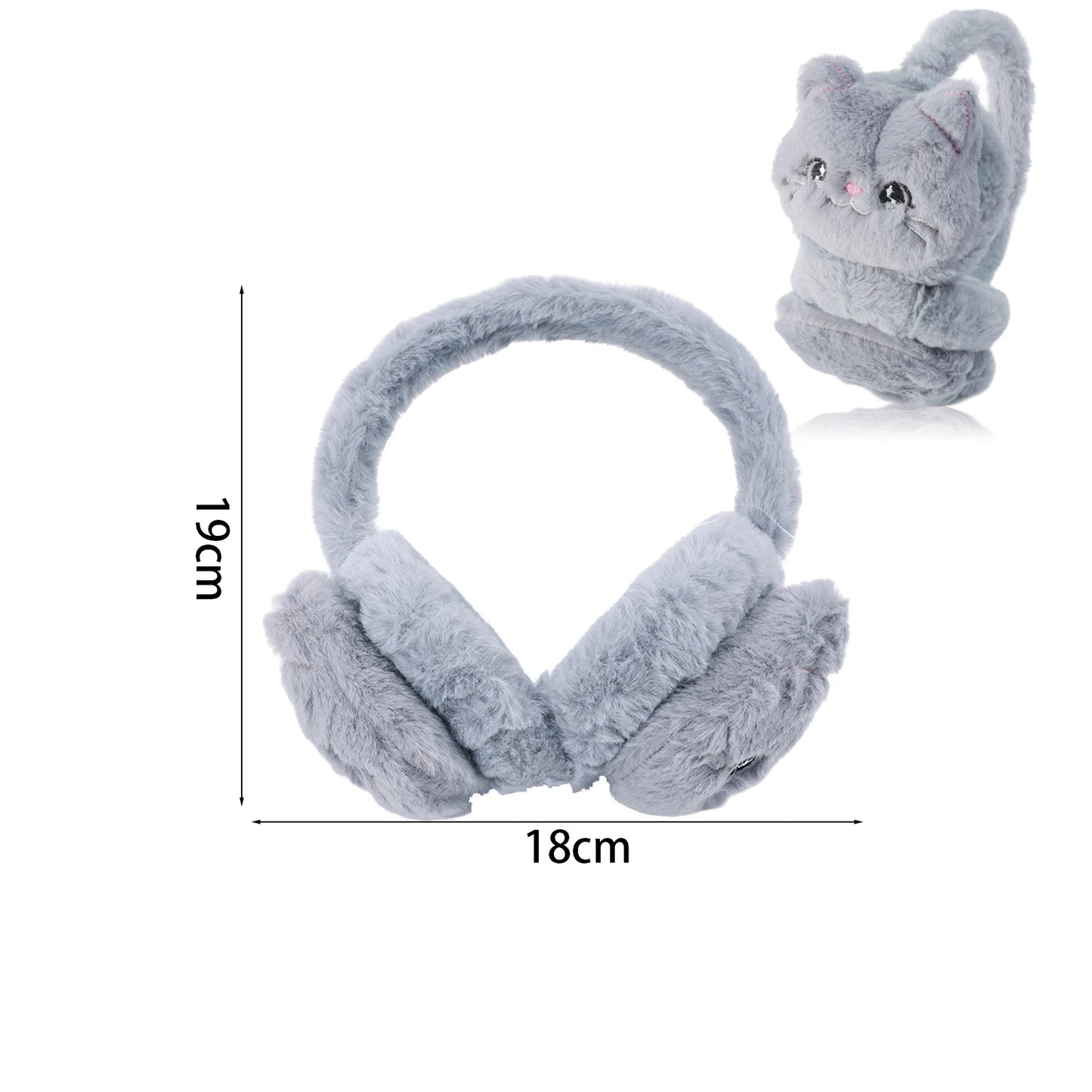Cute Cat Earmuffs – Plush Winter Ear Muffs for Children | Soft Cozy Ear Protection - ZOOMNSTORE