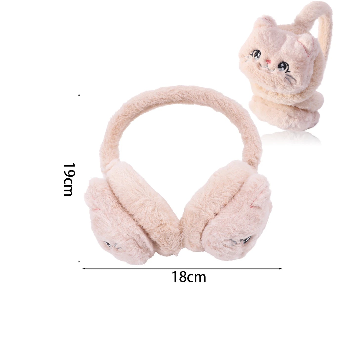 Cute Cat Earmuffs – Plush Winter Ear Muffs for Children | Soft Cozy Ear Protection - ZOOMNSTORE