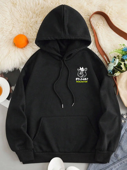 Cute Cat Hoodie - Casual Cartoon Sweatshirt for Women - ZOOMNSTORE