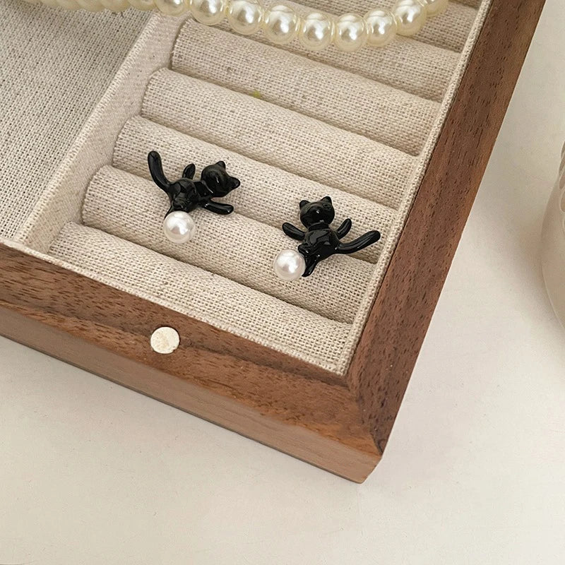 Cute Fish Cat Earrings - Retro Asymmetrical Cartoon Jewelry for Women - ZOOMNSTORE